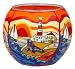 Produktbild Himmlische Düfte Geschenkartikel GmbH Seaside Windlicht, Glas, bunt 11x11x9 cm