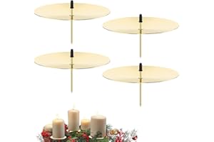 Taozoey Portavelas de Adviento, Candelero para Corona Navideña, Candelabros para Velas, para Sala de Comedor