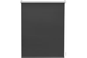 Lichtblick Thermorollo ohne Bohren, Klemmfix, Verdunklungsrollo, Hitzeschutz, Sichtschutz, Wandmontage, Deckenmontage, Rollo für Fenster und Türen Anthrazit,60 cm x 150 cm (B x L)