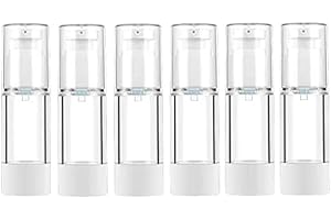 LONGWAY 6 STÜCKE 30ml Airless Pumpspender Leer,Creme Spender reiseflaschen zum befüllen，Pumpflasche，Nachfüllbar Vakuum Kosmetikbehälter，Leer Lotion Pumpflasche für Reise Home Verwendung