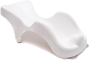BabyDam WarmWave Baby Bath Support Seat - Suitable from Newborn - with Anti-Slip Suction Cups 0-6 Months - White
