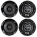 NEW Set of 4 Kenwood 600W 2-Way Car Coaxial Speakers 6.5 PP Cone w Grilles RS.9391.00