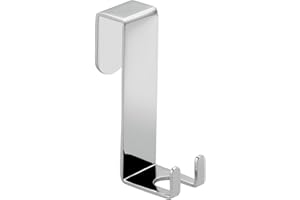 Gedy G-Thor Porta tergivetro, Misure e Peso: 2,1X4,5X7 CM & 0,04 kg, Gancio Muro in Ottone, Finitura cromata, Design R&S, 2 Anni di Garanzia