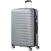 American Tourister Flashline Cabin Trolley Case, 78 cm | Silver Expandable Hardside Suitcase 100/109L 4.4kg with TSA Lock and