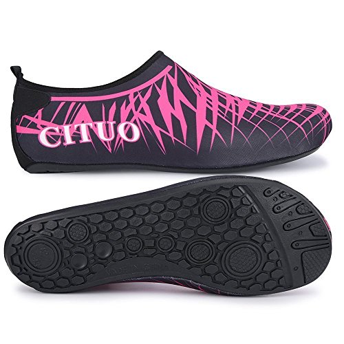 Unisex Aquaschuhe Strandschuhe, Weiche schnelltrockene rutschfeste Schwimmschuhe geeignet für Tauchen Schnorcheln Schwimmen, für Damen & Herren, Erwachsene & Kinder - 4