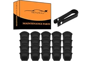 SENZEAL 20x 19mm Universal Hex Wheel Nut Bolt Protector Cap Wheel Lug Nut Bolt Cover for Cars Black