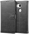 Nexus 5X Case , SLEO Retro Vintage PU Leather Wallet Flip Case Cover for LG Nexus 5X (Verizon, AT&T Sprint, T-mobile, Unlocked) - Black