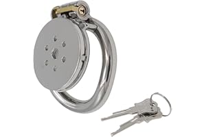 KUTOCESY Plano Jaula De Castidad Hombre Juegos Chastity Cage Male Sexuales Para Sexo Pareja Jaula De Metal Para El Pene,bdsm Juguetes Eróticos Para Adultos (M)