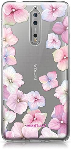 CASEiLike Nokia 8 Sirocco case, Hydrangea 2257 Pattern TPU Case Bumper Snap-on Back Cover for Nokia 8 Sirocco