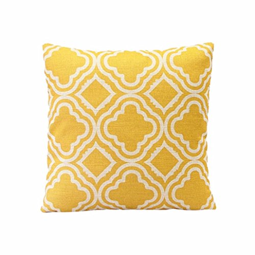 Sunnywill Rautenförmige Muster Leinen Throw Kissen Fall Kissen Cover Home Decor( Kissen ist nicht inbegriffen )
