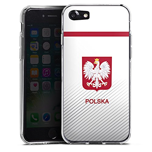 Apple iPhone 7 Hülle Silikon Case Schutz Cover Polen EM Trikot Fußball Europameisterschaft