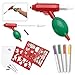 Produktbild Airbrush Set Luft Aufblasbar Pumpe Rasierpinsel Waffe Schablonen Stifte Kreativspielzeug Zeichnung Ausmalen Bemalen Spiel Farbe Handwerk Kunst Set