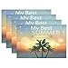 Produktbild MUMIMI Sommer Coconut Tree Island Platzsets hitzebeständig Esstisch Mats rutschfest waschbar Tischset 1 Stück, mehrfarbig, 12x18inch