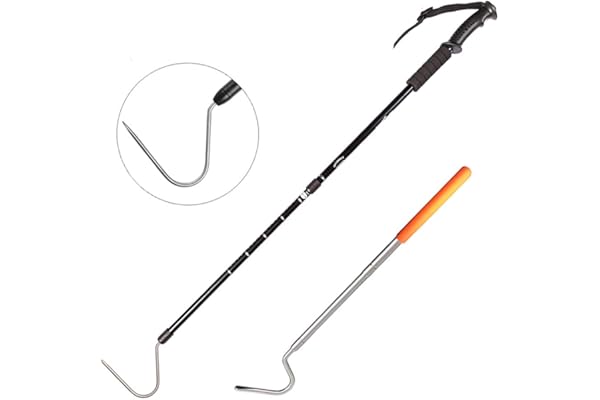 V-Cheetong Snake Hook Professional Reptile Grabber Rattle Snake Catcher Snake Supplies Extensible (135cm / 53 inch)