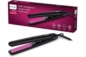 Philips India's No.1 Hair Styling Brand Selfie Hair Straightener, Minimized Heat Damage,SilkPro Care, Ceramic Plates,Smooth Shiny Straight Hair, 210°C Temp, Salon like Result | For Indian Hair, HP8302