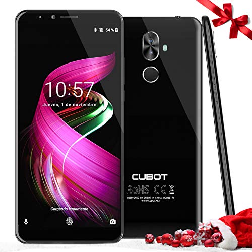 CUBOT X18 Plus - 4GB + 64GB Smartphone Libre de 18:9 Sin límite /5.99'' FHD de VicTsing (Teléfono Móvil Dual Cámara 20MP+13MP, Gran Batería 4000 mAh, 4G, Andriod 8.0, Dual SIM) -Negro【ES Español 2018】