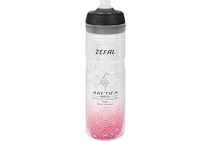 ZEFAL Arctica Pro 75 - Bidón Isothermico Bicicleta - Botella Termica Bicicleta Plata/Rojo, 750 ml