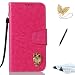 Produktbild TOUCASA Huawei Honor 5C Handyhülle,Huawei Honor 5C Hülle, Brieftasche Flip case 360 Grad Karte Halterung Kartenfächer extra Dünn Klapphülle Messing Bronze Schöne 3D Eule für Huawei Honor 5C(Rose)