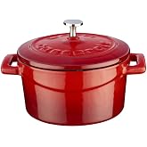 Lava Metal Casting Mini Cookware, Trendy, 10cm, 0.35 L Volume, Red