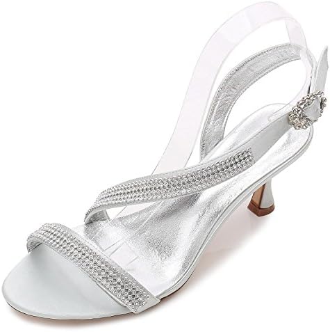 Elegant high shoes Women's Basic Wedding Shoes E17061-52 Cozy Office &amp; Business Wear Casual Party &amp; Night, Silver, 39