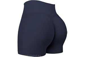 YEOREO Women Gym Short High Waist Tummy Control Scrunch Butt Seamless Workout Butt Lifting 5" Cycling Shorts