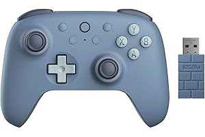 8Bitdo Ultimate 2C bezprzewodowy kontroler do komputerów z systemem Windows i Android, częstotliwość sondowania 1000 Hz, joysticki z efektem hali i wyzwalaczem Halla, Zderzaki L4/R4, funkcja Turbo