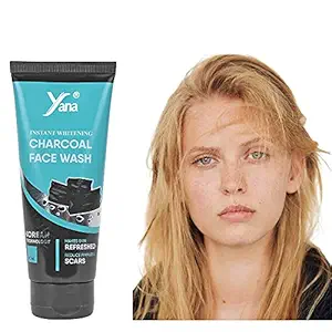 YANA INSTANT WHITENING CHARCOAL FACE WASH / CHARCOAL FACE WASH FOR PIMPLES BOYS