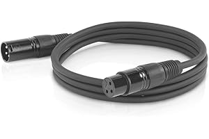 ETEC PROFESSIONAL SHOW EQUIPMENT ETEC XLR Audio Kabel 1,5m Mikrofonkabel schwarz