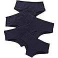 Just Essentials Girls 5 Pack Cotton Plain Hipster Briefs Pants Knickers Back To School UK Seller - Navy - 11/12 Years