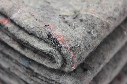 5x Packdecken – grau, 130x190cm ✓ Verrotten nicht ✓ Made in Germany ✓ Strapazierfähige Möbeldecken | Hochwertige Umzugsdecken, Möbelpackdecken aus Recycling-Material | Transport-Decken zum Schutz für Möbel | Allzweckdecken für Umzug und Einlagerung - 2