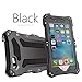 Produktbild wowaswill Wasserfest Metall Bumper für iPhone 6 / 6S 4,7" (Schwarz),Gehärtetes Glas Display Panzerfolie Rumdum Schutz Handy Hülle Outdoor Case Wasserfest/Stoßfest/Staubdicht