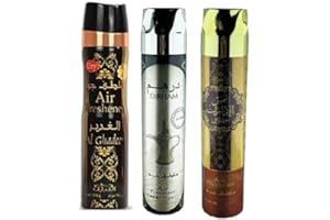 Nabeel 3 x Air Freshener Fragrance Spray ALGhadeer Original - Shams -Emarat & Dirham Silver