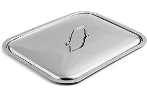 HOME Couvercle Rectangulaire Inox 30X22 Préparation Cuisine