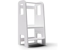 MOBLÌ Mobli Torre Montessoriana Bambini Trasformabile, Torre Montessoriana Facile da Trasportare, Learning Tower per Cameretta e Bagno, Torre di Apprendimento Montessori, Scala Sgabello Montessori in Legno