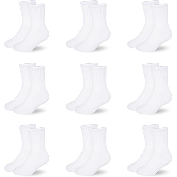 6 Paar Kindersocken 33-36 - Sportsocken Baumwolle Für Jungen & Mädchen