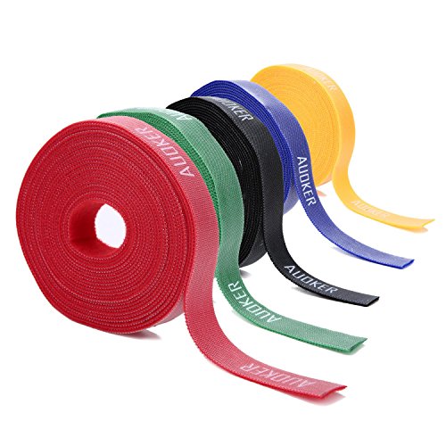 niceEshop(TM) Band mit Klettverschluss 0,8-Zoll Klettband mit Klettverschluss 16,4 Feet One Wrap Hook Schleife Selbst Gripping Kabel Ties- Schwarz - 9