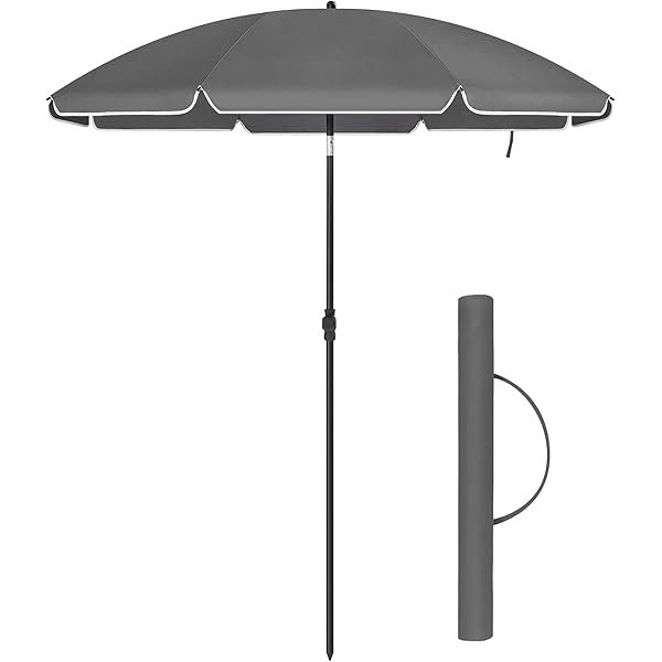 LIFERUN Parasol, 200 cm, balkonscherm, kantelbaar, in hoogte