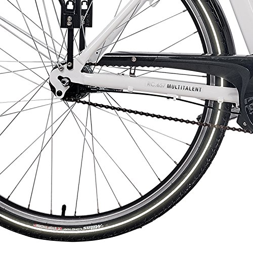 Telefunken E-Bike Damen 28 Zoll, Elektrofahrrad Alu in Weiß mit 7-Gang Shimano Nabenschaltung – Pedelec Citybike leicht mit Fahrradkorb, 250W & 13Ah / 36V Lithium-Ionen-Akku - 7