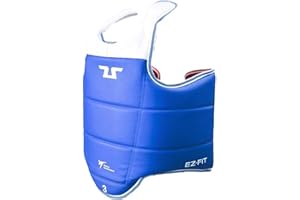 VADER SPORTS EST.2001 WITH YOU ALL THE WAY TUSAH Reversible Taekwondo Chest Guard for Boxing Kickboxing MMA Muay Thai Body Protector CE-Approved Rib Body Protection Armour Vest TKD Unisex Kids/Adults