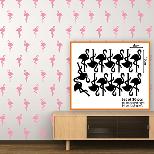 Walplus Entfernbarer selbstklebend Wand Sticker Pink Flamingos Wandbild Kunst Zuhause Wohnzimmer Dekoration Dekor Restaurant Café Hotel Kinderzimmer Dekoration - 3