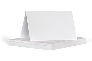 MANTA MAKES Plain White Folded Table Name Cards for Party Reception Birthday (25 cards)