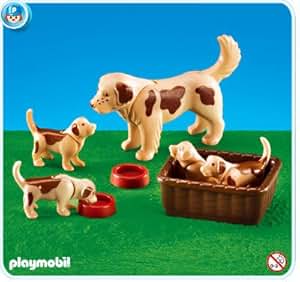 Playmobil Dog With Puppies: Amazon.co.uk: Toys & Games