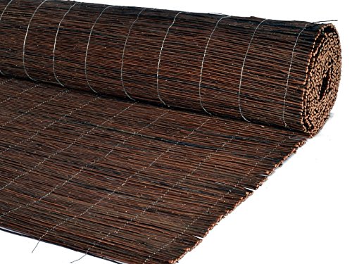 BOOGARDI Premium Weidenmatte 100 x 500 cm schwarz-braun · Natur-Sichtschutzmatte in vielen Größen aus gekochten Weide-Zweigen für Garten, Balkon und Terrasse - 2
