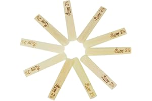 SAUYRASR 10Pcs Clarinet Reeds (Reeds-Strength 2.5) Blätter für Klarinette in Bb, Stärke 2,5, traditionelle Blätter mit dünnerem Vamp geschnitten und ungefeilt, für Anfänger und Spieler, 10 Stück