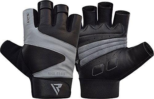 RDX Fitness Handschuhe Gewichtheben Handgelenkschutz Trainingshandschuhe Crossfit Sporthandschuhe krafttraining Bodybuilding Rindsleder Gym workout Gloves - 5