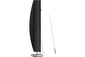 SanGlory Housse Parasol Déporté de 2m à 4m, Grande Housse de Parasol avec Tige, Couverture de Parasol Tissu Oxford Protection Parasol Imperméable avec Fermeture éclair, 210x45/72/40cm