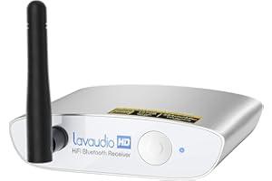 1Mii Bluetooth 5.0 Audio Receiver with Audiophile 384 kHz / 32 bit Decoding DAC | LDAC aptX HD, Long Range Hi-Fi Bluetooth Audio Adapter for Streaming to Home Stereo, AV Receiver, Amplifier-Sliver