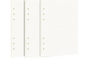 WONWOOD_DIRECT Papel de recarga A5, 3 paquetes de papel de notas recargables, papel de recarga de 6 agujeros, papel de relleno de carpetas 135 hojas 270 páginas, planificador organizador de notas A5 (A5 punteado)