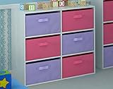 Home Source Toy Storage Unit Kids Chest of 6 Canvas Drawers for Children's Bedroom Playroom ()