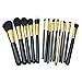 Price comparison product image Mondpalast @ black gold 15pcs Professional Cosmetics Make up Brush Set Cosmetics Foundation Blending Blush Eyeliner Face Powder Brush Eyeshadow blend Brush Tools Makeup Brush Kit